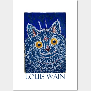 Blue Cat by Louis Wain Posters and Art